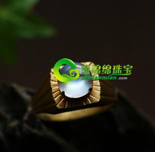 缅甸莫谷天然月光宝石-月光石-裸石-戒指