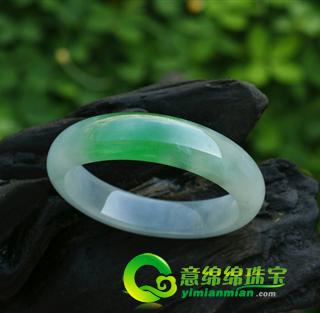 缅甸老坑冰种阳绿天然满绿翡翠A货玉贵妃手镯