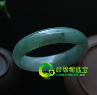 老坑糯冰种天然翡翠A货玉手镯（特惠）57.8内径