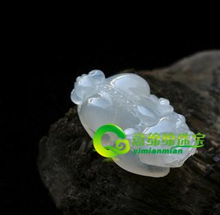 老坑冰种翡翠玉貔貅挂件-大招财