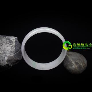 锦瑟年华缅甸天然翡翠A货玉手镯内径53.5MM