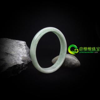 明艳动人缅甸天然翡翠贵妃玉手镯内径55MM（特）