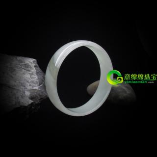幸福圆形玉手镯缅甸天然翡翠A货内径52MM（特）