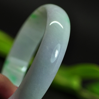 春光和煦缅甸天然翡翠A货圆形玉手镯内径58MM