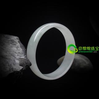 福如东海缅甸天然翡翠A货玉手镯内径52MM（特）