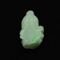肌如白雪缅甸天然翡翠白菜挂件