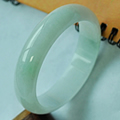 端庄优雅糯冰种缅甸翡翠圆形玉手镯59mm