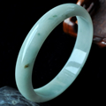 雪原青嫩缅甸冰糯种翡翠圆手镯59.5mm