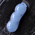 春花秋月缅甸翡翠紫罗兰四季豆挂件