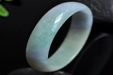 缤纷色彩缅甸天然翡翠贵妃玉手镯内径53MM