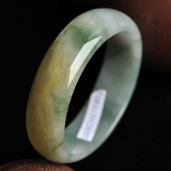 雅芙怡情天然老坑缅甸A货翡翠贵妃手镯 内径54.8MM