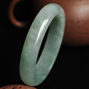 兰质蕙心缅甸老坑天然A货翡翠玉手镯 内径57MM