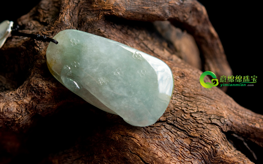 万贯家财缅甸老坑天然A货冰糯种翡翠玉蝙蝠挂