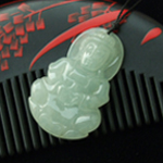 慈悲救济缅甸老坑冰糯种翡翠玉观音挂件