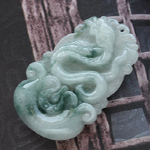 灵蛇之珠缅甸天然翡翠生肖蛇挂件