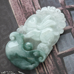 大有前途缅甸天然翡翠生肖兔挂件