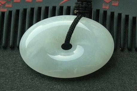 天然A货冰糯种饱满翡翠平安扣挂件 怀古吊坠