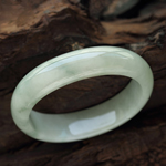 兰质蕙心天然缅甸A货冰糯种翡翠手镯 贵妃镯 内径52mm