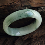 天然缅甸老坑A货糯种翡翠手镯 贵妃镯 内径52mm