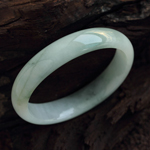 清幽淡雅天然缅甸A货翡翠手镯 贵妃镯 内径52mm
