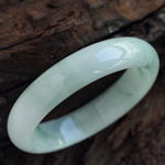 玉质细腻天然老坑A货冰糯种翡翠手镯 内径58mm
