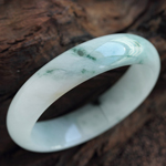 天然缅甸老坑A货冰糯种翡翠手镯 内径58mm