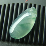 缅甸天然冰种飘花翡翠福瓜挂件 翡翠玉福瓜吊坠