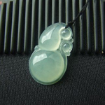 缅甸冰种天然A货翡翠葫芦挂件 翡翠葫芦吊坠