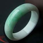 朱颜绿发天然缅甸A货冰糯种果绿色翡翠手镯 内径60.5mm