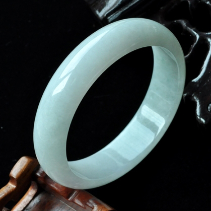 一流涧水缅甸翡翠圆手镯55.5mm