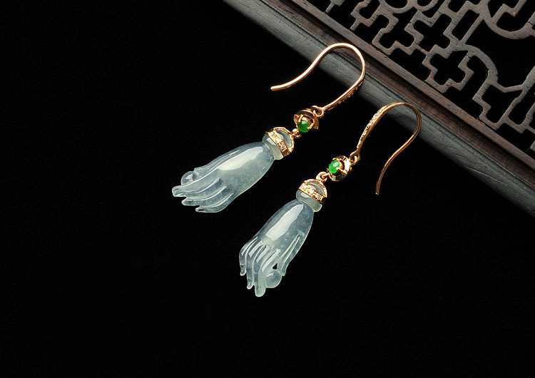 绦丝玲珑翡翠佛手 明媚向暖静美如花_翡翠鉴赏